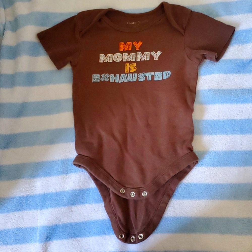 My mommy is exhausted 18m diaper shirt